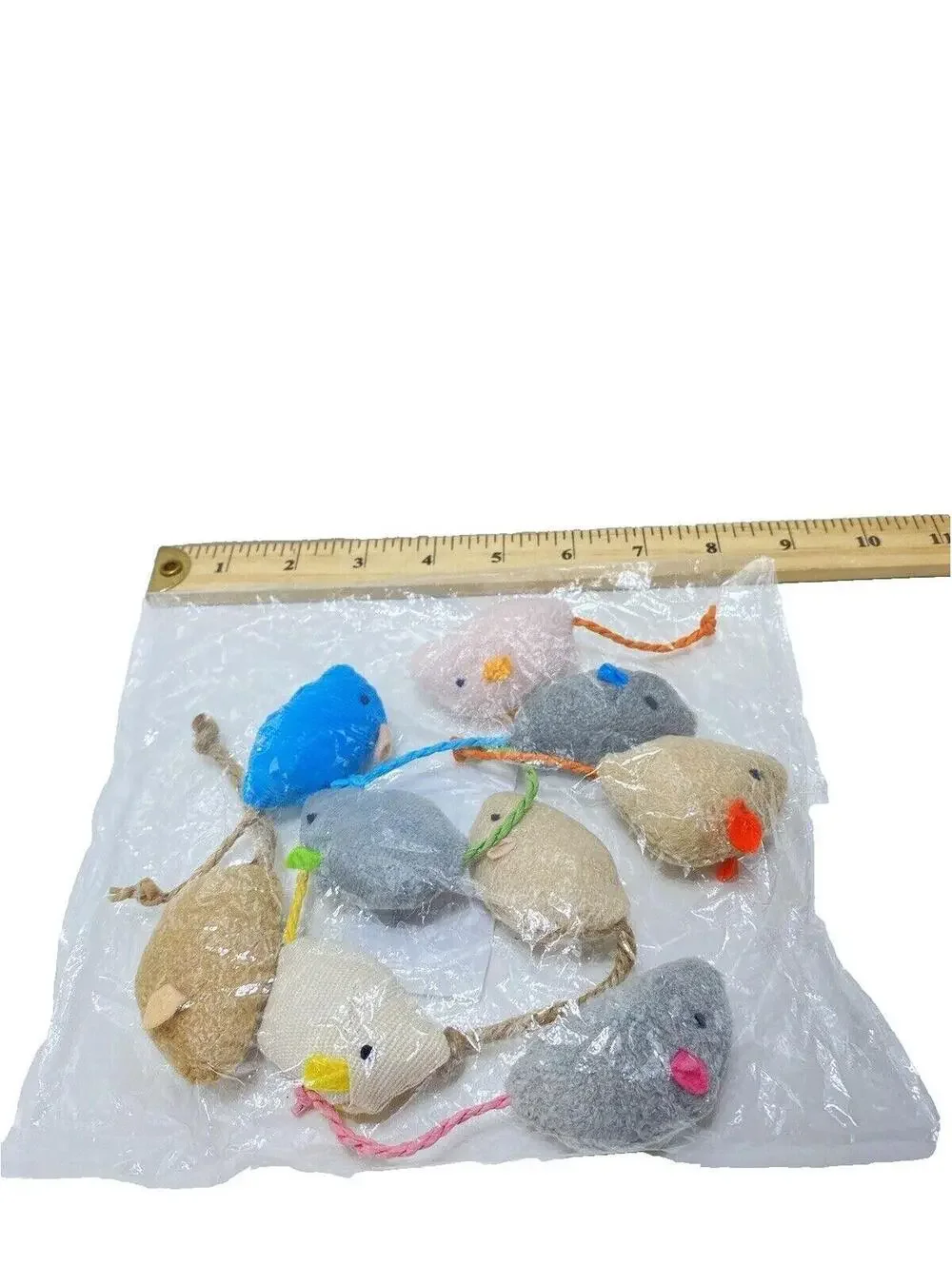 9-Piece Catnip Mouse Toy Set for Cats & Kittens Infused Catnip Play Toys New